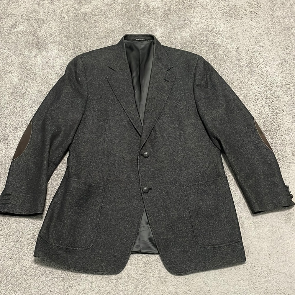 Canali / Harry Rosen Cashmere Lana Blazer - Dark Grey - Size US 42S